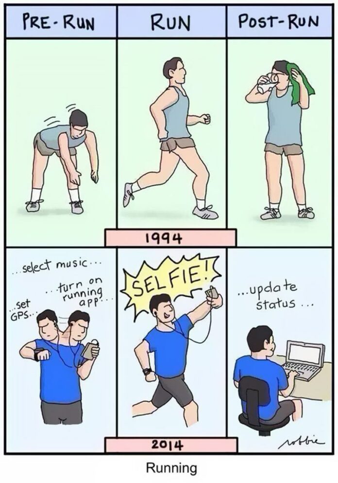 Cum se făcea jogging atunci și cum se face acum.